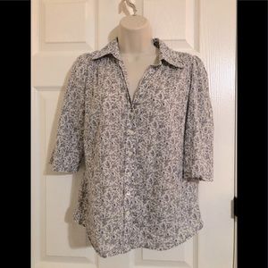 Ann Taylor Loft Petite Small Lavender Ladies button down blouse.